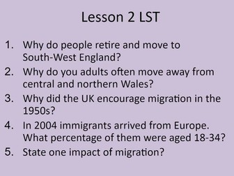 Do Now/Low Stake Testing GCSE Geography