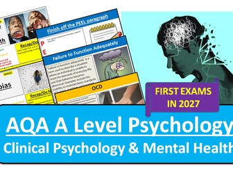 Clinical Psychology and Mental Health (COMPLETE UNIT) - AQA A Level Psychology | 2025 Specification