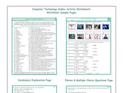 Computer Technology Combo Activity Worksheets