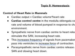 Edexcel A Level Biology Topic 9 Homeostasis