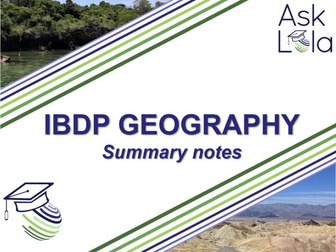 IBDP Geography: Higher Level Units summary notes