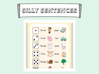 Sentence Building Dice Game