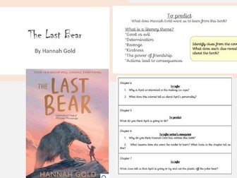 The Last Bear Complete Reading Unit (28 fully resourced lessons)