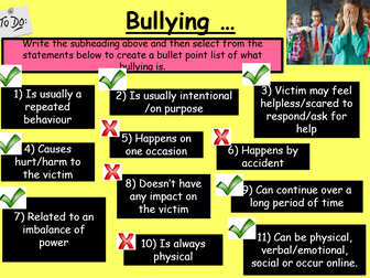 Bullying (PSHE) lesson - KS3