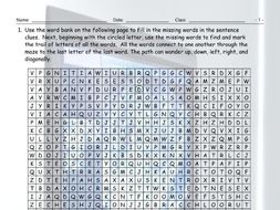 Doctors-Illnesses-Injuries Word Maze