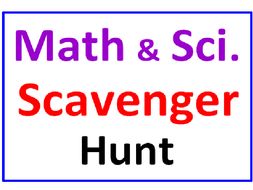 Math and Science SCAVENGER HUNT with Lesson Plan