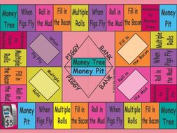 Piggy Bank English PowerPoint Game TEMPLATE
