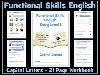 Entry Level 1 Functional Skills English - Writing - Capital Letters Workbook