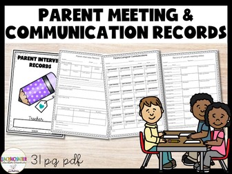 Parent Meeting & Communication Record Pack