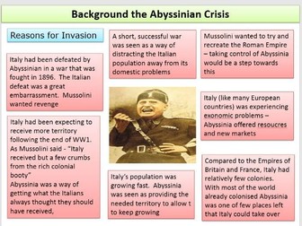 Abyssinia - Italian Invasion and the League of Nations - Full Lesson