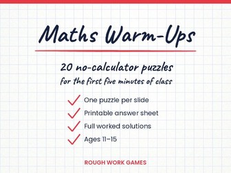 Maths Warm-Ups: 20 No-Calculator Starters