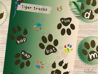 Jungle CVC Paw Prints – EYFS Phonics & Spelling