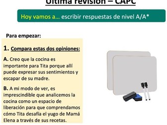 Como agua para chocolate: Essay Writing - A Level Spanish