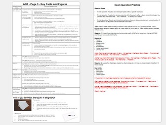 Paper 2 AQA GCSE Geography Revision Booklet Grade 3 - 6