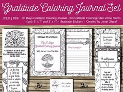 Gratitude Coloring Journal Set