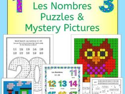 French Numbers Nombres Puzzles and Mystery Pictures