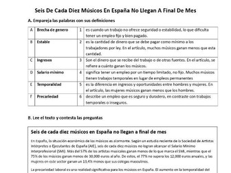 Seis De Cada Diez Músicos En España No Llegan Al Final De Mes