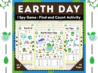 Earth Day I Spy Game : Find and Count Printables for Kids