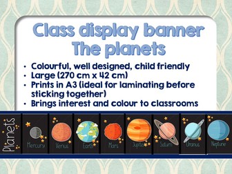 Classroom display - The planets