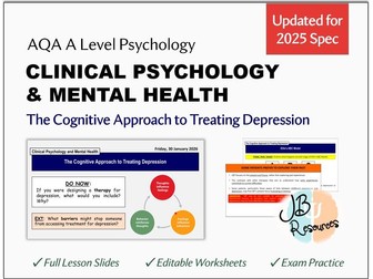 CLINICAL PSYCHOLOGY: DEPRESSION – COGNITIVE TREATMENTS | AQA A-Level Psychology (Sept 2025)