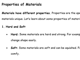 Properties of Materials Science Reading