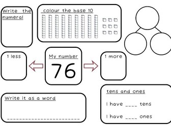 50-100 number sense mats