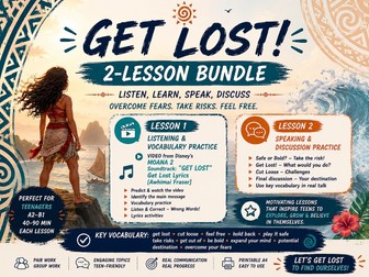 Motivation  with Moana 2-Lesson Teen Speaking & Listening Bundle