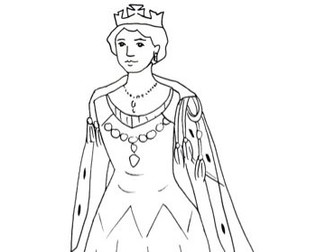 Jubilee The Queen Colouring Page