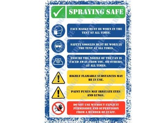 Spray paint safety poster