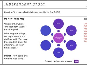 Preparation/Transition for Year 9: Independent Study (Session 2)
