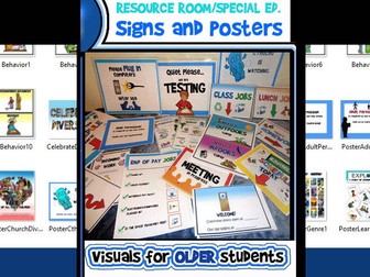 Special Education (Resource Room) Signs and Posters! 30+ Posters!