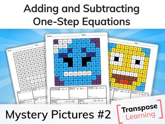 One Step Equations With Addition and Subtraction | Emoji Mystery Pictures (Pt 2)