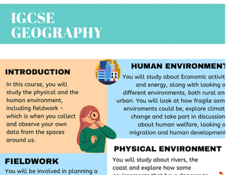 IGCSE Geography Student Course poster