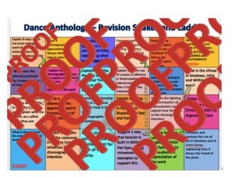 GCSE Dance Anthology Snakes and Ladders Revision with Infra Snakes and Ladders