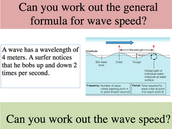 Wave equation intro, differentiated questions, exam questions, Oscilloscope extension