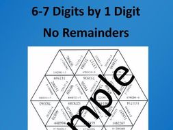Division 6-7 Digits by 1 Digit - Math Puzzle