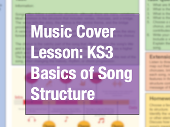 Music Cover Lesson: KS3 Basics of Song Structure