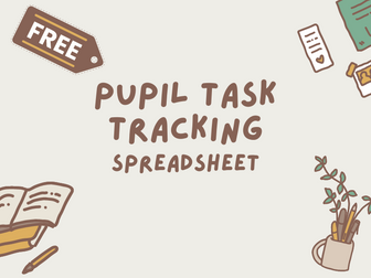 Pupil Task Tracking Spreadsheet