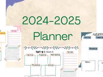 2024-2025 Academic year planner