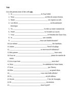 Voir French verb worksheet | Teaching Resources