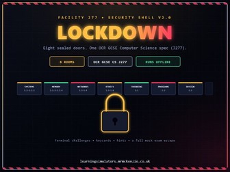 Facility 277 - OCR GCSE Computer Science Escape Room