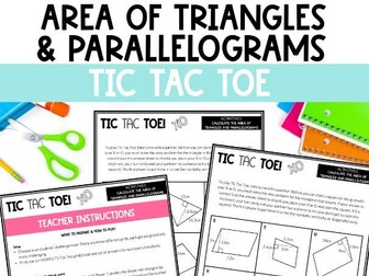 Area of Triangles and Parallelograms Activity Pack [AC9M7M01]