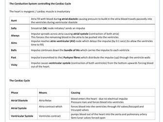 Ocr physiological factors revision notes and questions paper 1
