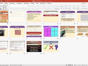 GCSE Chemistry: Alloys