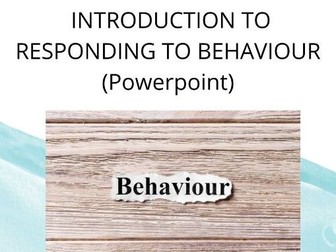Point5 Behaviour: An Introduction to Understanding/Responding to Behaviour PPT