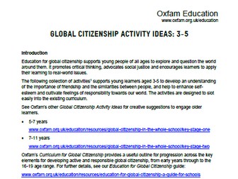 Global Citizenship: Activities for under 5s