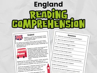 England Reading Comprehension for KS2 | Guided Reading Task