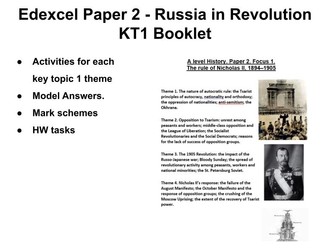 Edexcel Paper 2 Russia Key Topic 1 Booklet