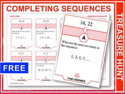 Completing Sequences (Treasure Hunt)
