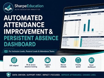 Attendance & Persistent Absence Tracker – Automated Excel